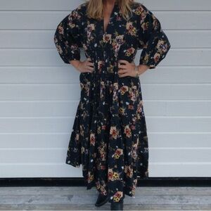 ByTimo Black Floral Dress Size S